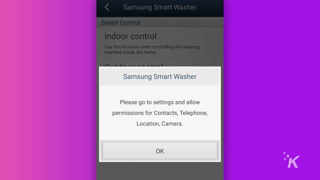 Samsung slimme wasmachine-app