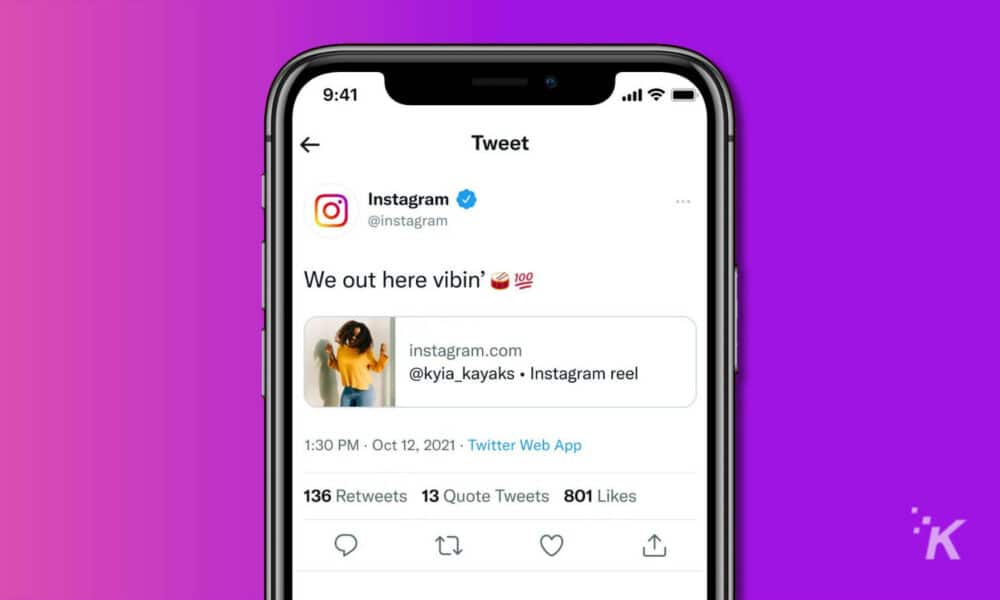 Las vistas previas de enlaces de Instagram finalmente funcionan en Twitter nuevamente