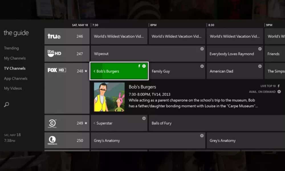Microsoft finalmente se está rindiendo en Xbox TV y dejará de ofrecer listados de televisión en vivo