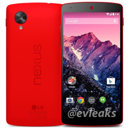 Nexus 5 rosso si mostra nel suo primo render &quot;ufficiale&quot;