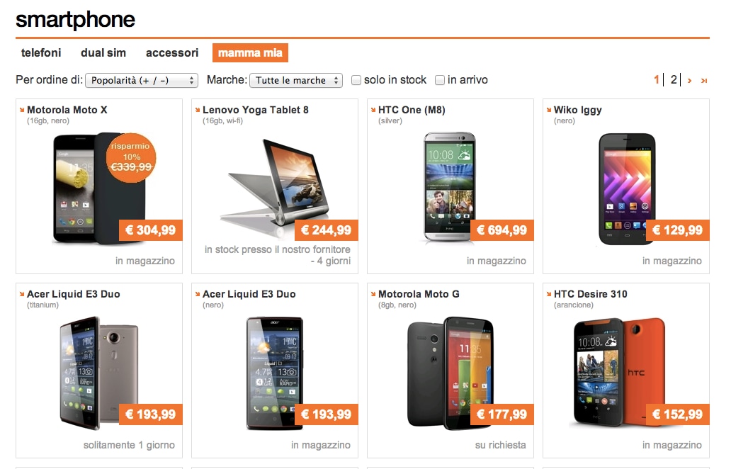 Orange offre uno sconto su Nexus 5, Moto G e altri smartphone in occasione della festa della mamma