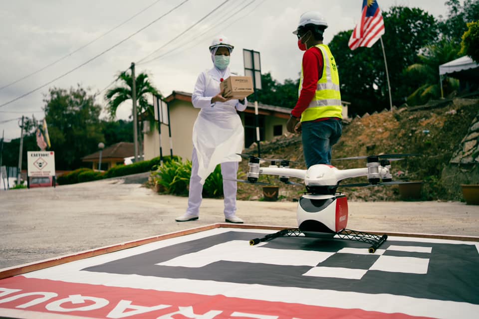 Entrega médica con drones de Pharmaniaga
