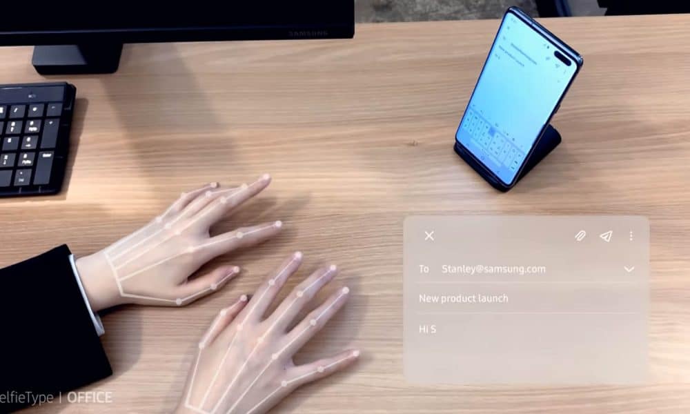 Samsung aparentemente quiere convertir su cámara selfie en un teclado