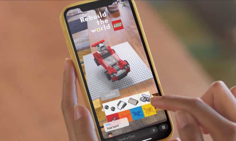 Snapchat tiene una nueva lente que te permite construir sets de Lego con amigos de todo el mundo.