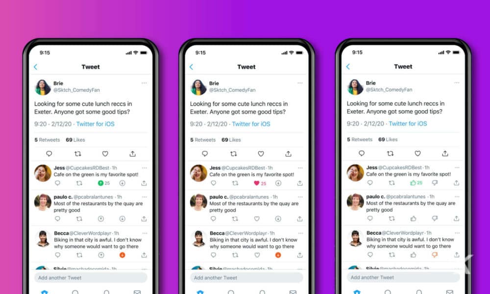 Twitter ahora está probando votos negativos con algunos usuarios de iOS