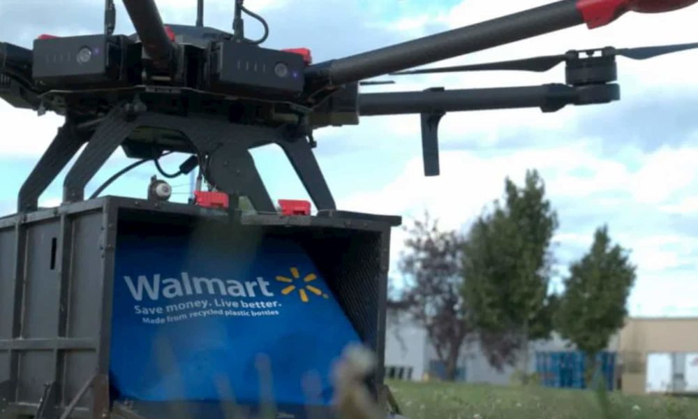 Walmart está probando un servicio de entrega de drones para comestibles y artículos para el hogar