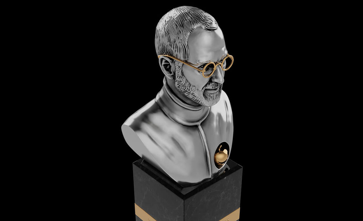 Caviar lanza busto de latón y plata de Steve Jobs