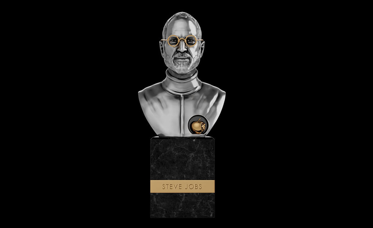 Caviar lanceert koperen en zilveren buste van Steve Jobs