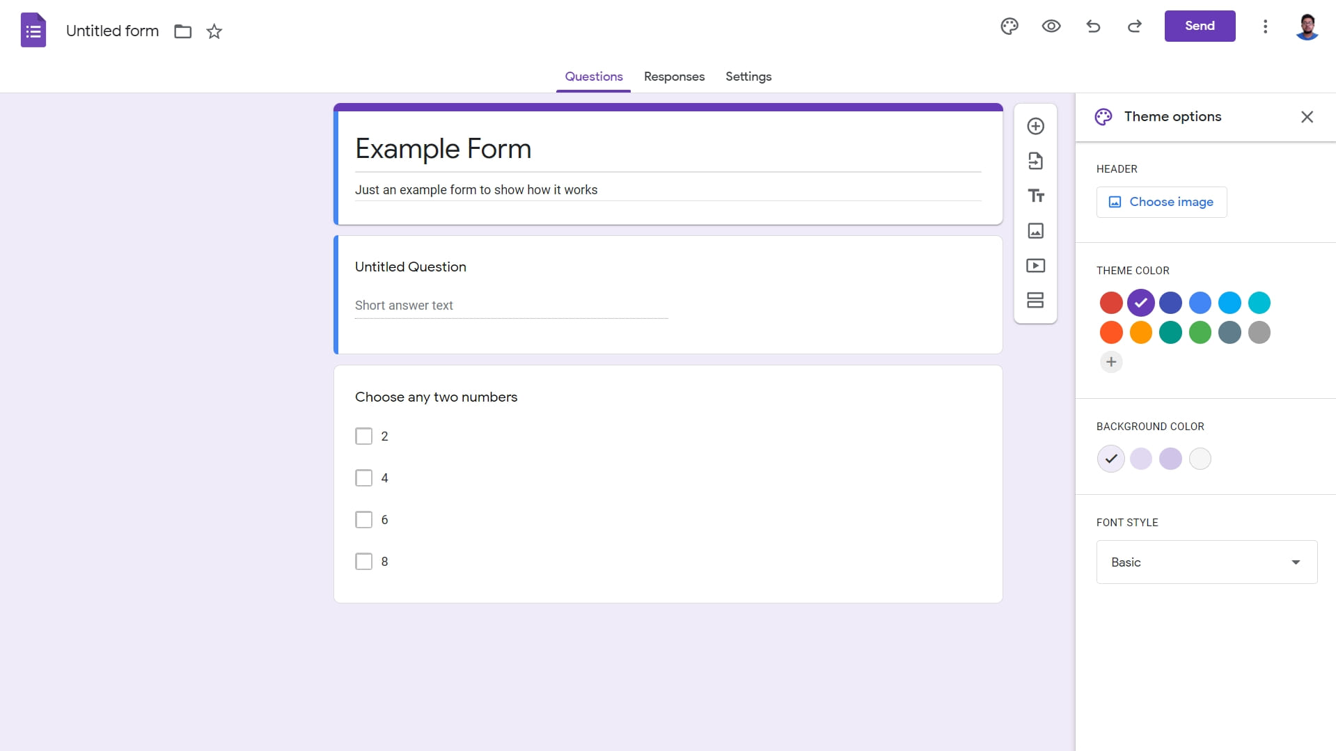 A pesar de ser una herramienta gratuita, Google Forms ofrece algunas opciones de personalización