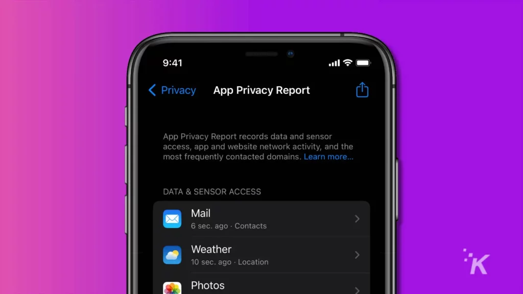 iOS 15.2 app-privacyrapport