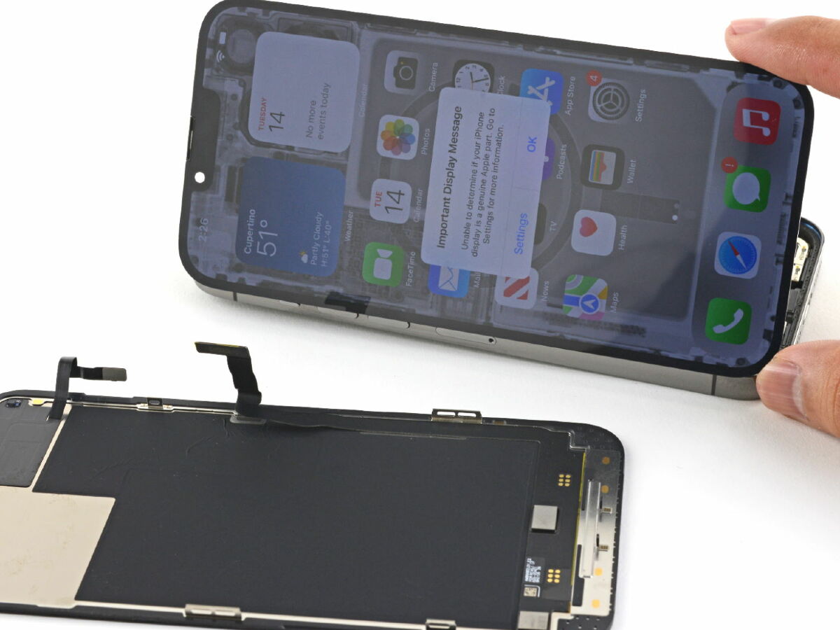 iOS 15.2 puede reparar pantallas de iPhone sin deshabilitar Face ID