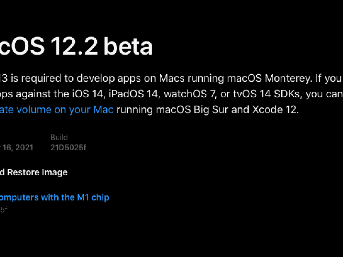 Apple lanza la primera versión beta de macOS 12.2 Monterey (¿con Universal Control?)
