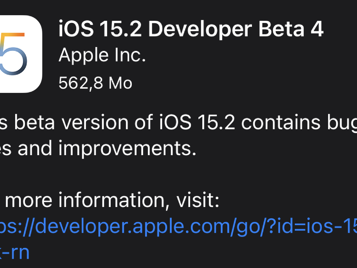 Una cuarta beta para iOS / iPadOS / tvOS 15.2 y watchOS 8.3
