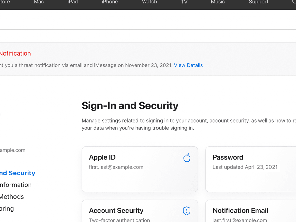 Apple enviará "notificaciones de amenazas" en caso de piratería dirigida (ID de Apple, correo electrónico, iMessage)