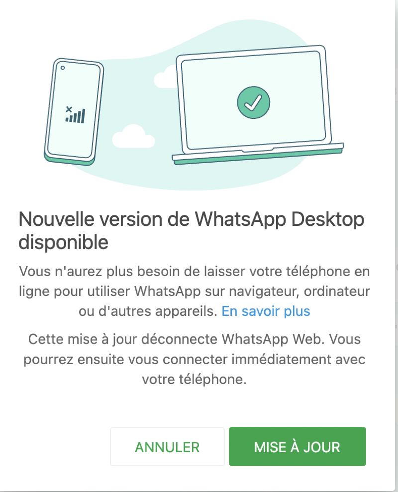 Ilustración: WhatsApp Desktop funciona 