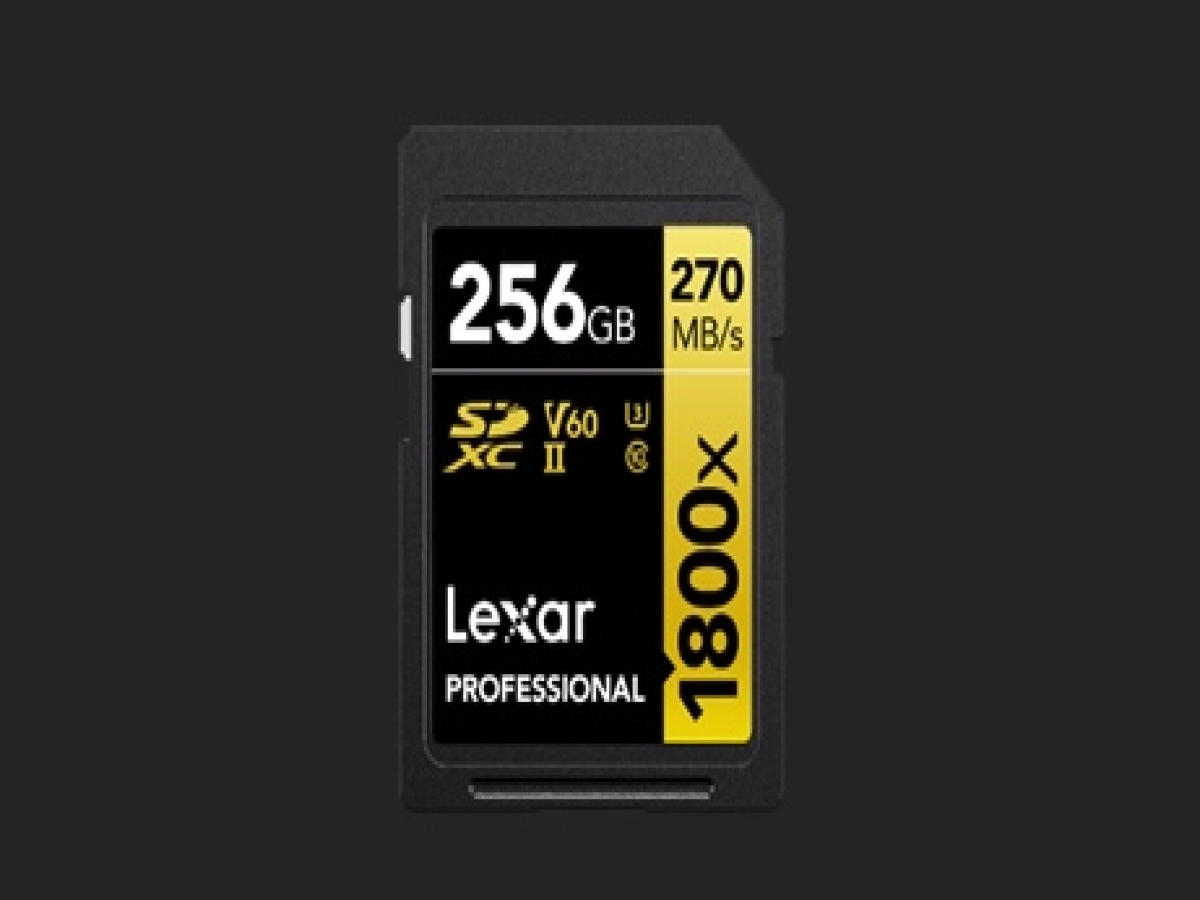 Lexar presenta la tarjeta SD 1800X UHS-II Gold Series (270 MB / s)