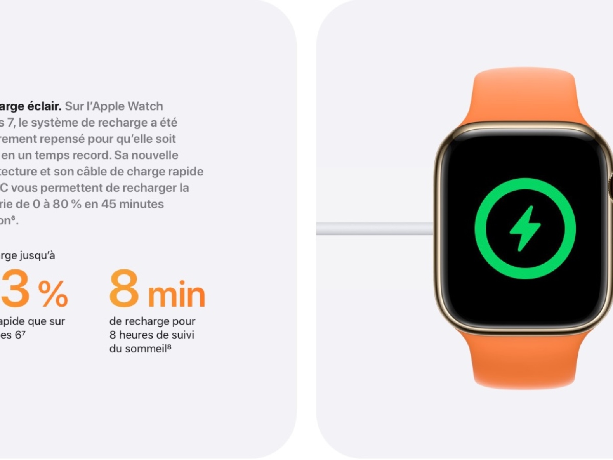 Apple especifica los requisitos de hardware para la carga rápida del Apple Watch Series 7