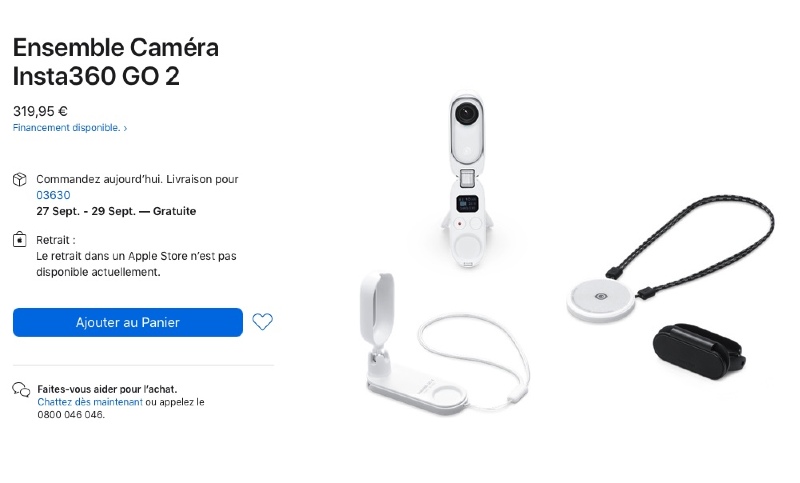 Ilustración: La cámara Insta360 GO 2 está disponible en Apple Store.  319 & euro;