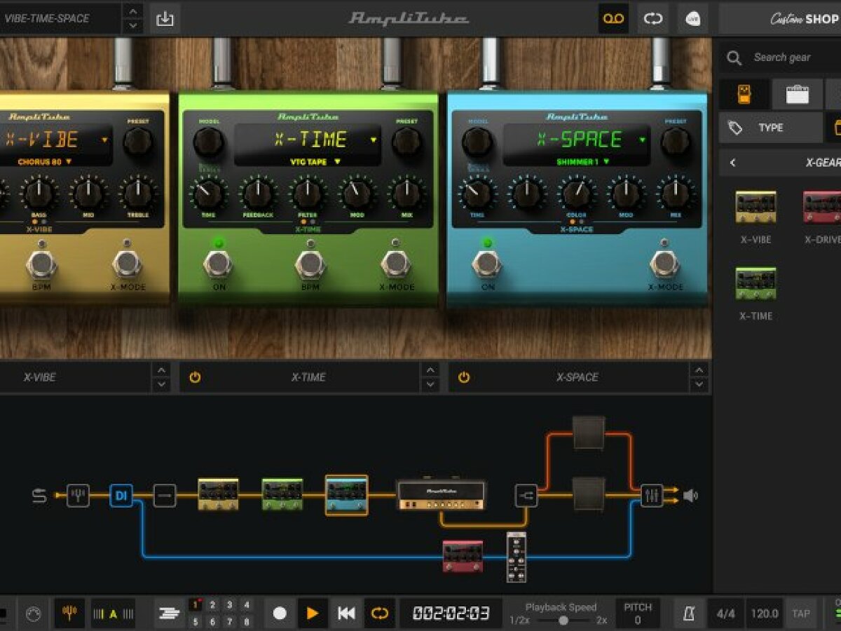 Los pedales de efectos X-Gear están disponibles en AmpliTube 5