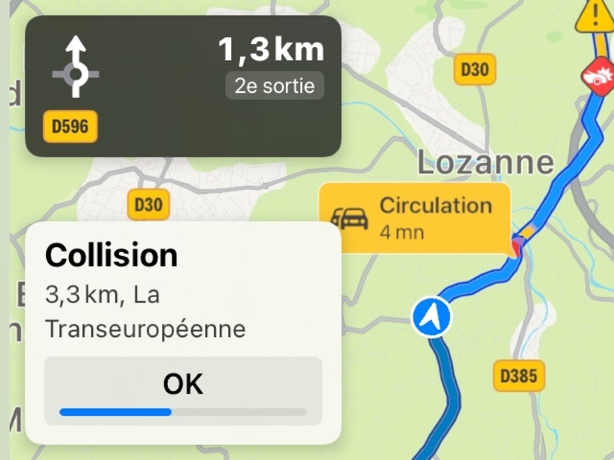 CarPlay: Maps muestra atascos y choques (iOS 15)