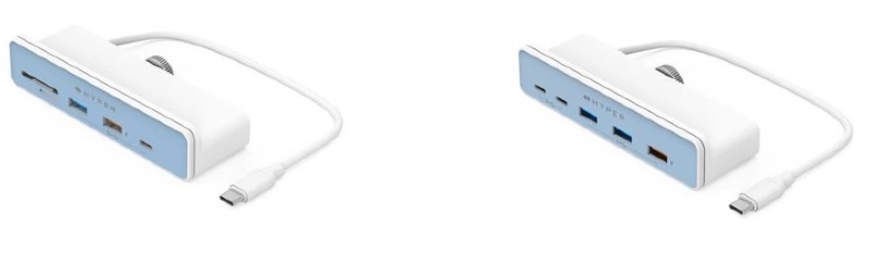 Ilustración: Dos concentradores USB-C diseñados para el iMac M1 en Hyper