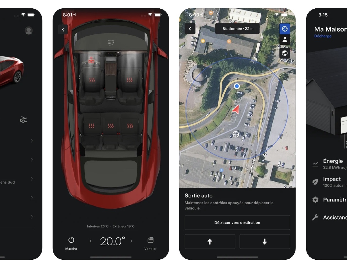 Tesla: una actualización muy cosmética de la aplicación de iPhone