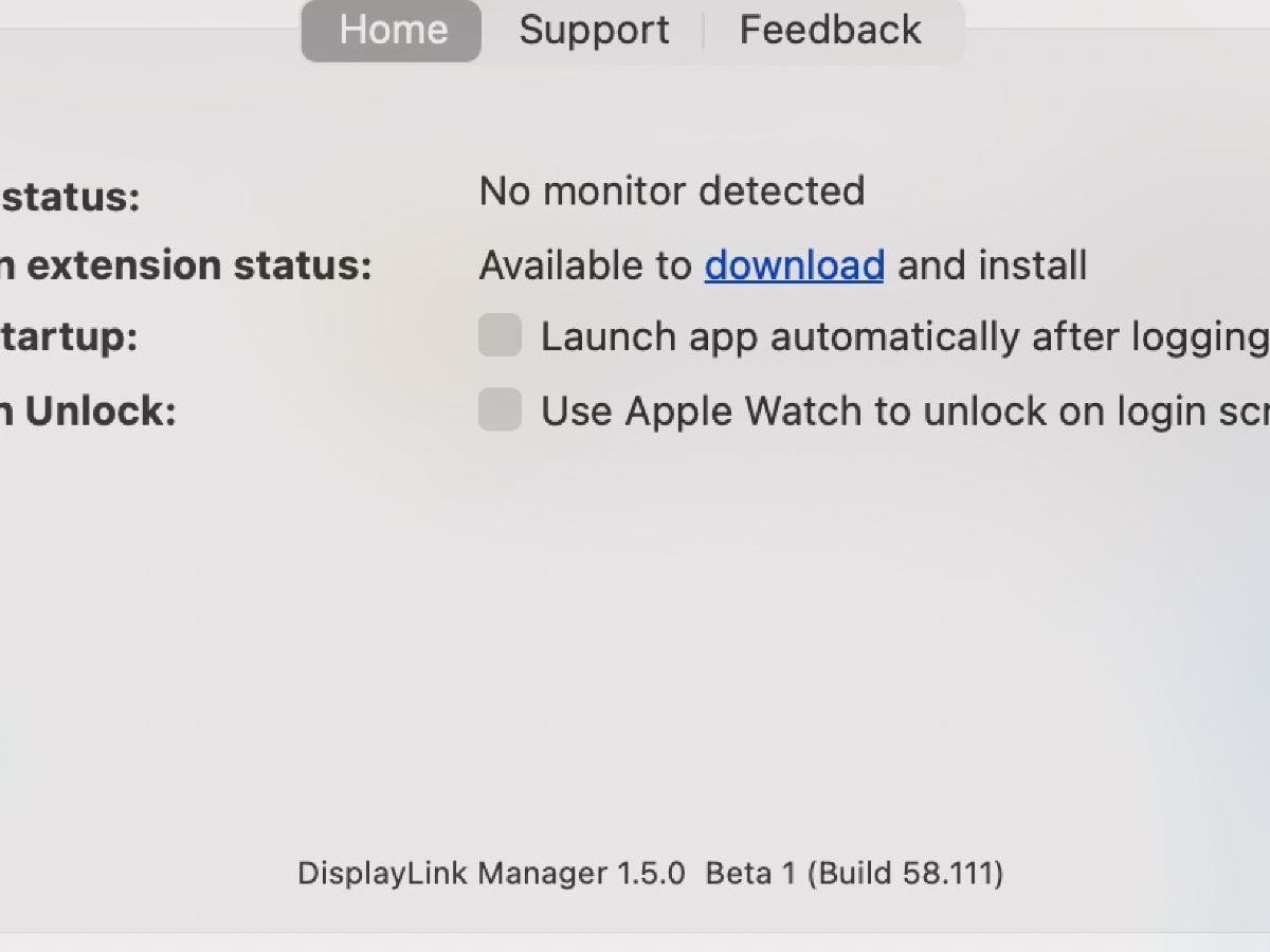 DisplayLink Manager 1.5 en beta para Monterey