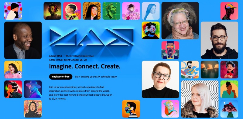 Ilustración: La conferencia Adobe Max 2021 será completamente virtual y gratuita (26 al 28 de octubre)