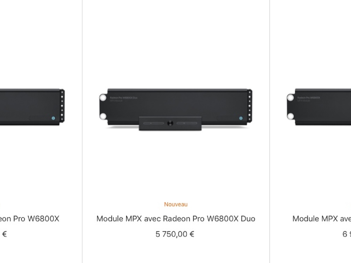 Los nuevos módulos MPX para Mac Pro están disponibles para su compra por separado
