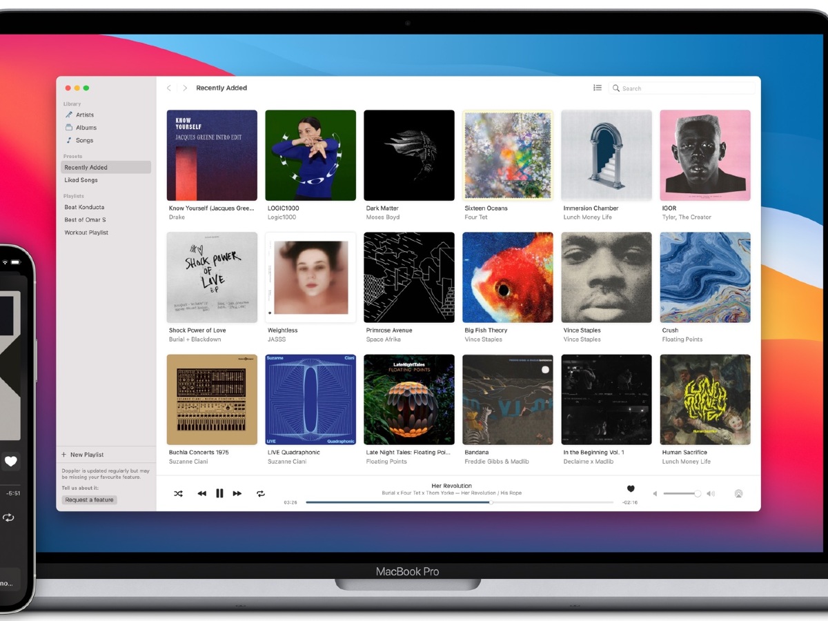 El reproductor de música Doppler llega a macOS