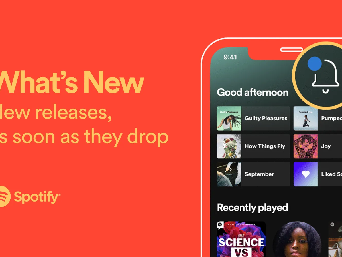 Spotify notificará en tiempo real las novedades de artistas y podcasts