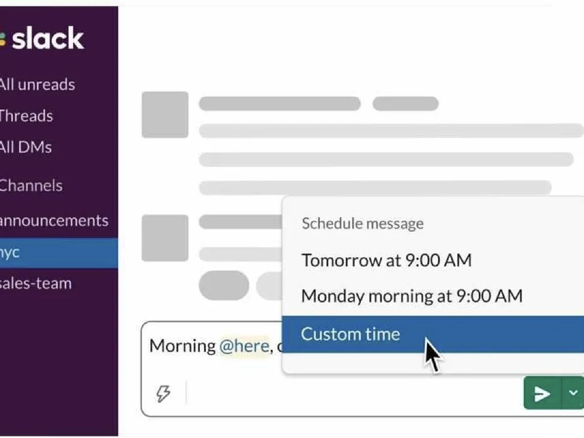 Slack implementa el envío de mensajes retrasados
