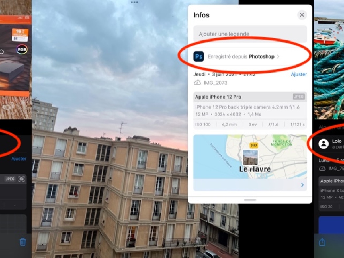 iOS / iPadOS 15: Las fotos indican de qué aplicación es una imagen
