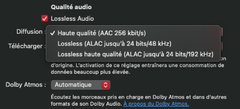 Ilustración: El audio sin pérdida y Dolby Atmos están disponibles en Apple Music