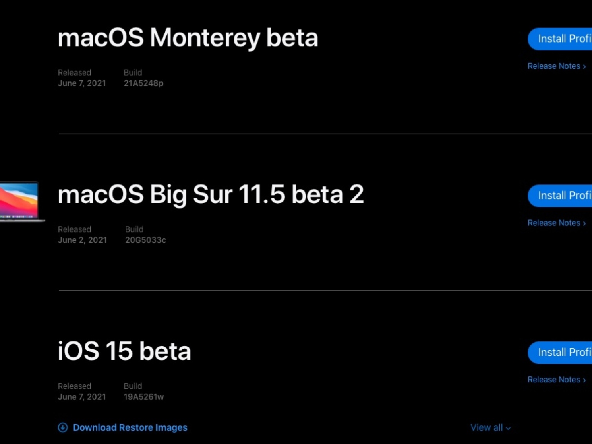 IOS / iPadOS / tvOS 15, macOS Monterey y watchOS 8 beta lanzados