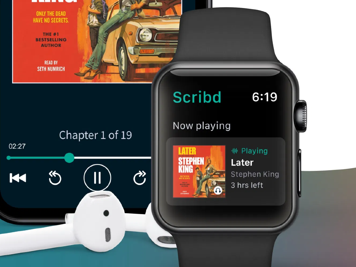 Scribd te permite transmitir audiolibros desde Apple Watch