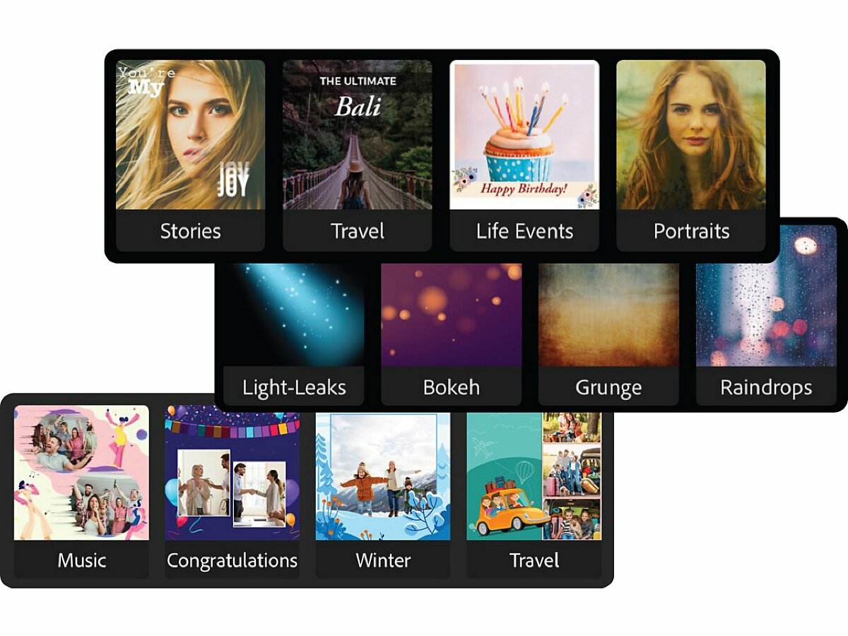 Adobe Photoshop Express: Flujo de fusión y descubrimiento de retoques de collage