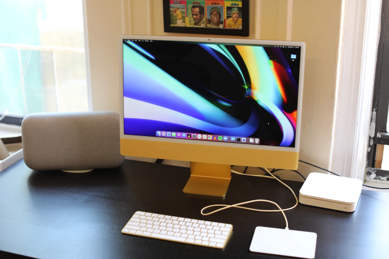 Ilustración: reseña de prensa del iMac M1: un reemplazo colorido para el iMac Intel de 21,5 pulgadas