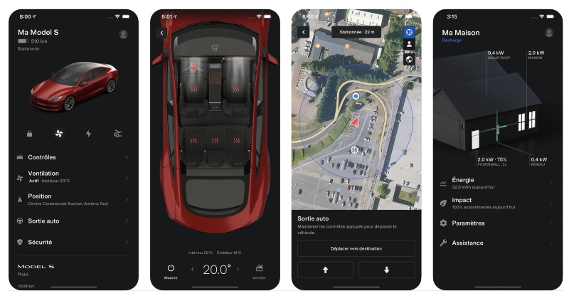 Illustratie: Tesla-app-update met oplaadschema en verdediging tegen kwade krachten
