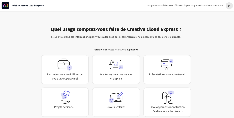 Ilustración: Adobe Creative Cloud Express: una aplicación web / móvil con funciones Creative Cloud y Acrobat PDF