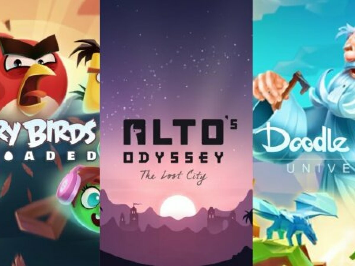 Alto's Odyssey, Angry Birds Reloaded y Doodle God están disponibles en Apple Arcade