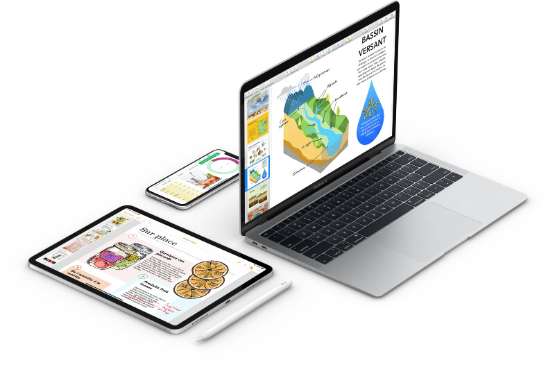 Ilustración: Apple pone & agrave;  iWork day con herramientas para profesores