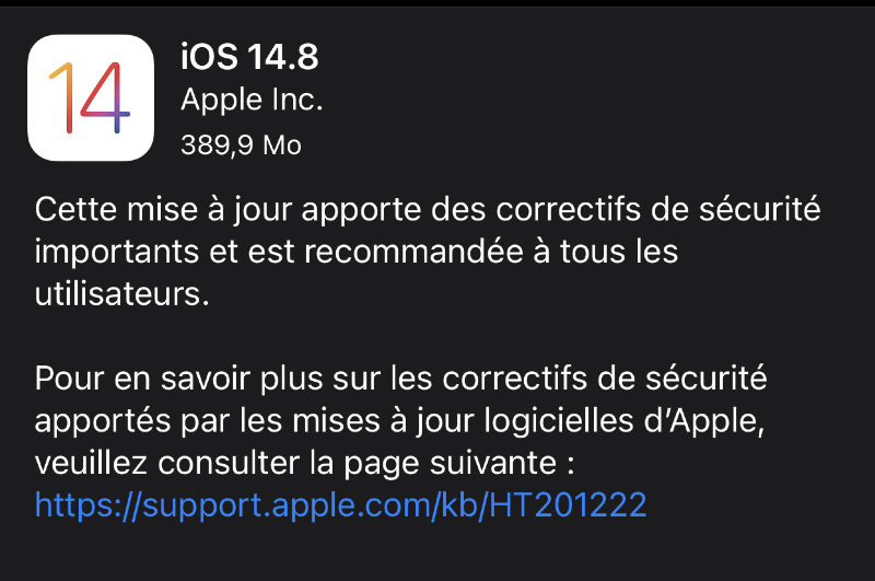 Ilustración: Apple está lanzando iOS / iPadOS 14.8 con correcciones de seguridad