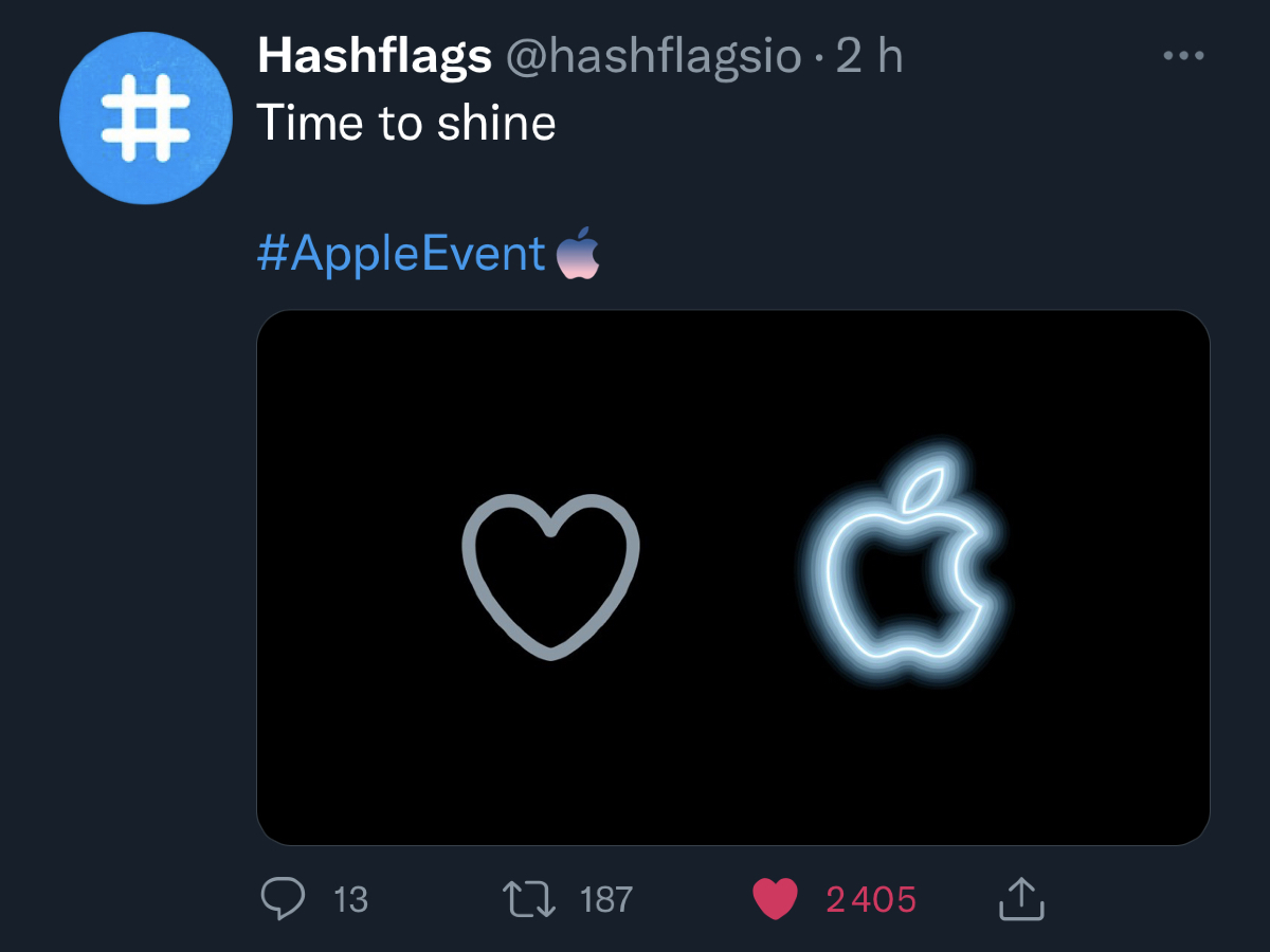 Apple ofrece animación en Twitter para acompañar #AppleEvent