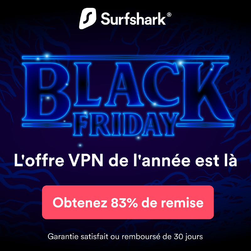 Illustratie: #BlackFriday: 83% korting op Surfshark VPN + 3 maanden gratis, of 1,91 & euro;  per maand !