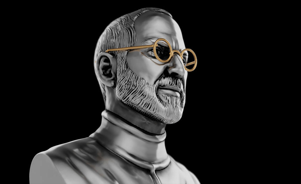 Caviar lanceert koperen en zilveren buste van Steve Jobs