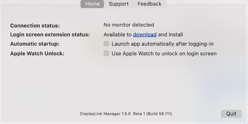 Illustratie: DisplayLink Manager 1.5 in bèta voor Monterey