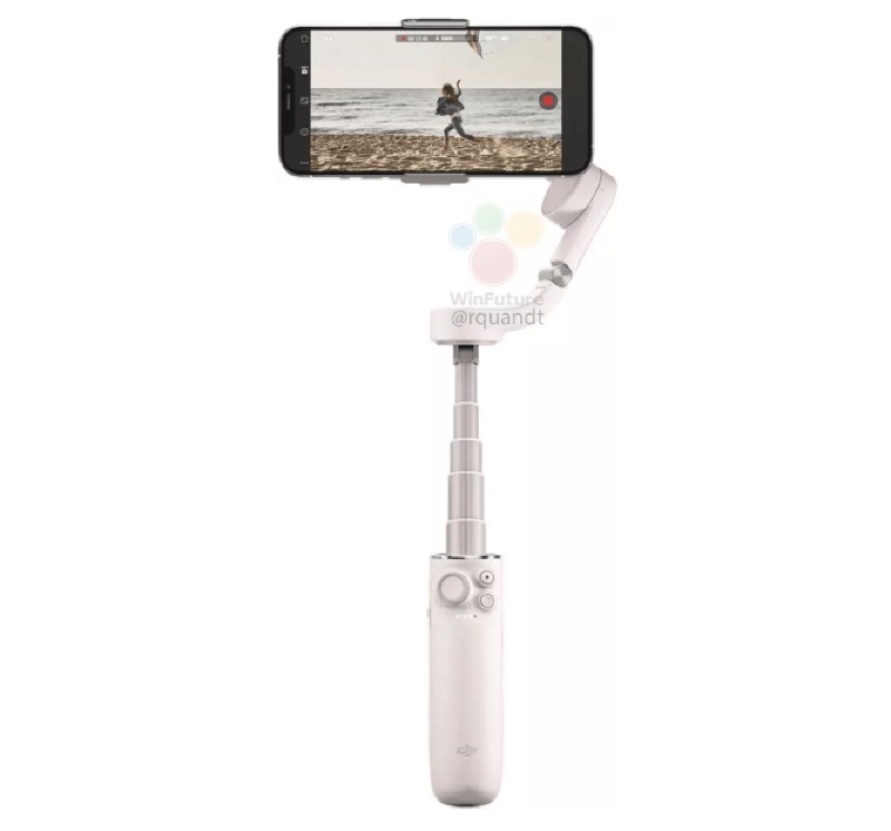 Ilustración: El DJI OM5 podría equiparse con  de una percha y agrave;  selfie remoto