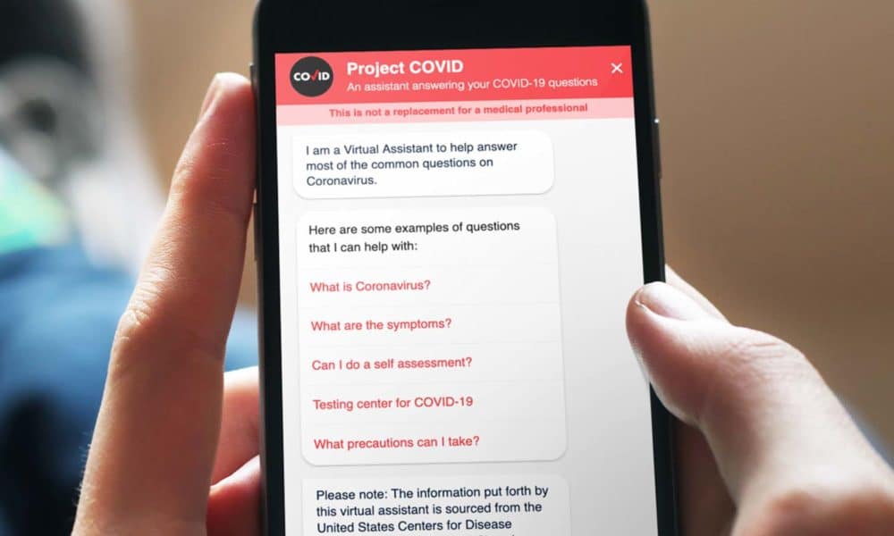 El proyecto COVID utiliza inteligencia artificial conversacional para ayudar a las personas a comprender el coronavirus