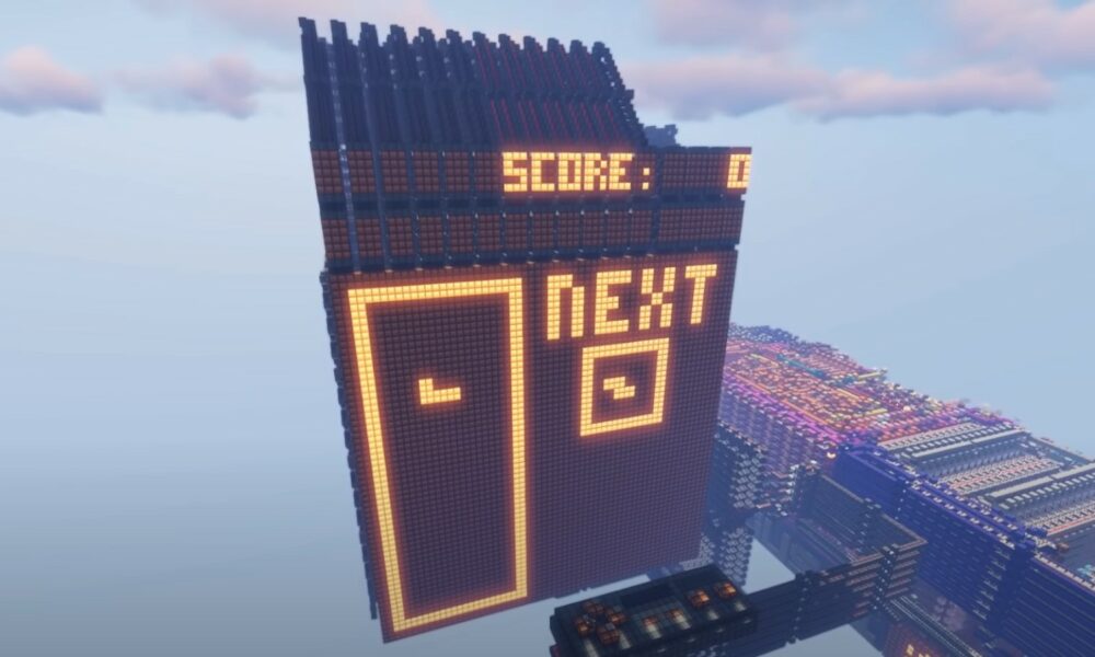 Esta computadora construida dentro de Minecraft puede ejecutar Tetris y Snake